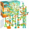 Marble Genius Marble Run Stunts Extreme Set: 200 Pieces Total, 36 Action Pieces Including 3 of Our New Patented Trampolines, Includes an Online App and Full-Color Instruction Booklet, Ages 5 and Up